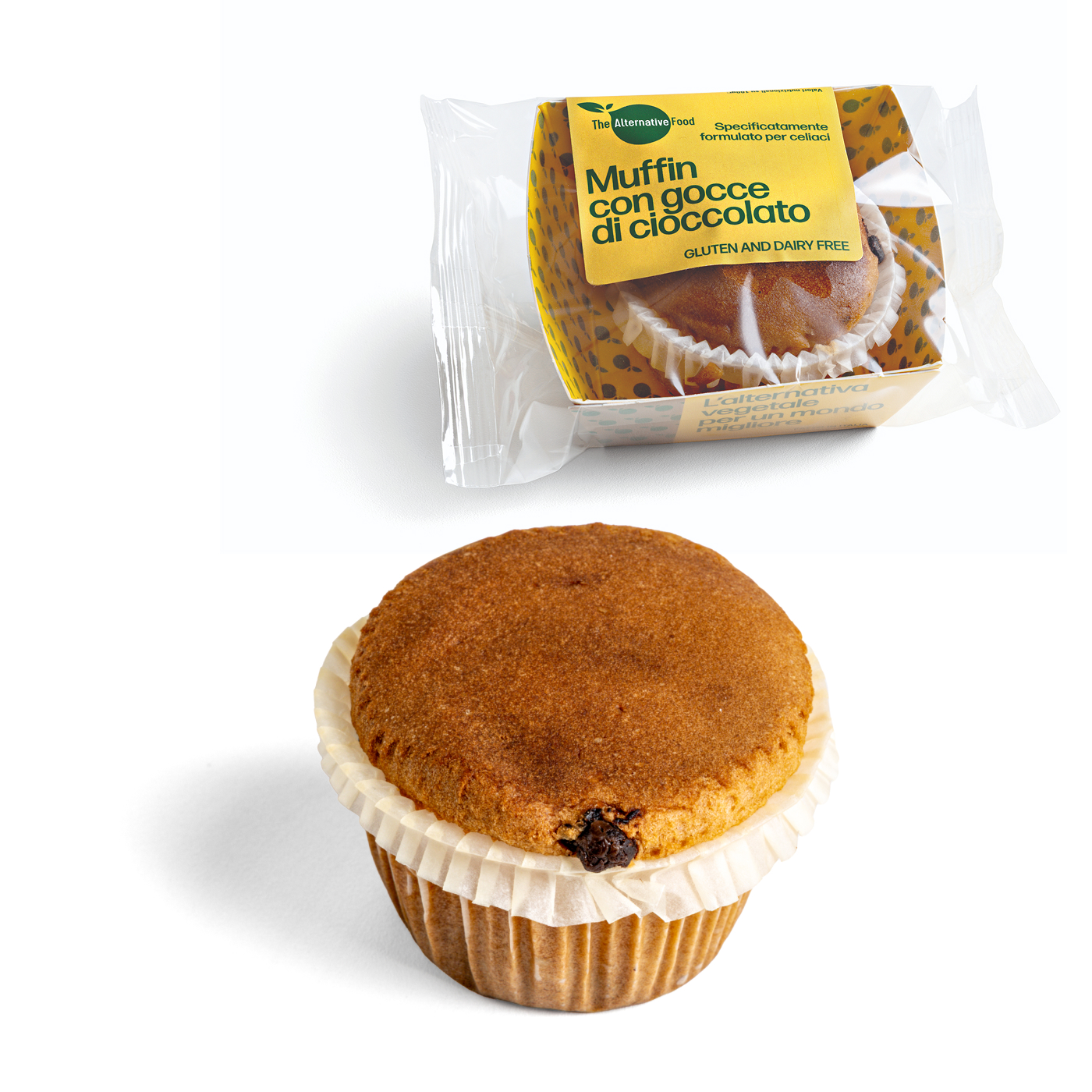 Pack+prodotto nudo – muffin con gocce di cioccolato